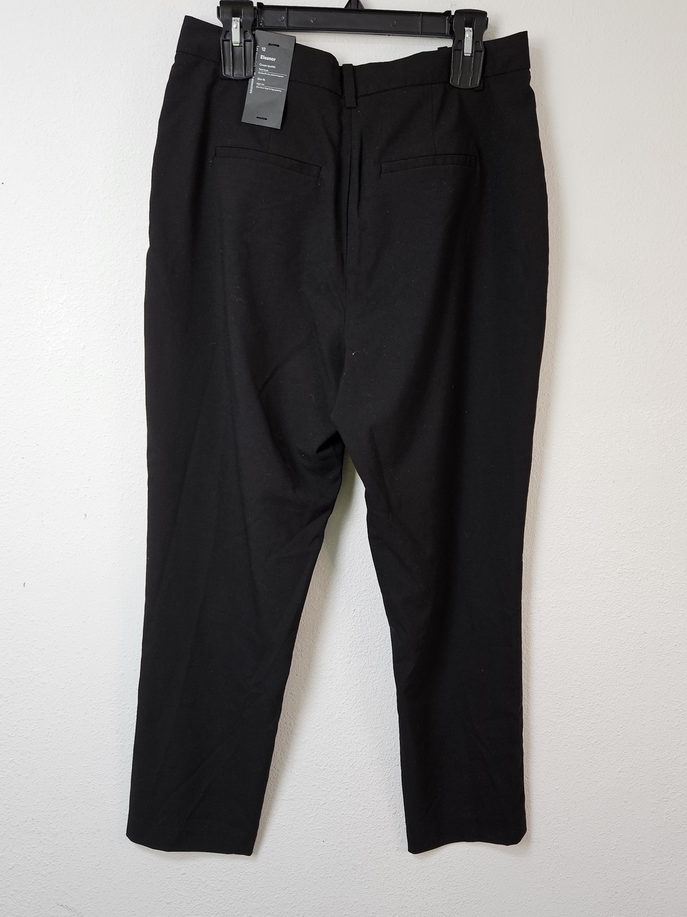 Frank and Oak Women's Dress Pant Size 12 Eleanor Slim Fit High Rise New Black - Picture 6 of 9